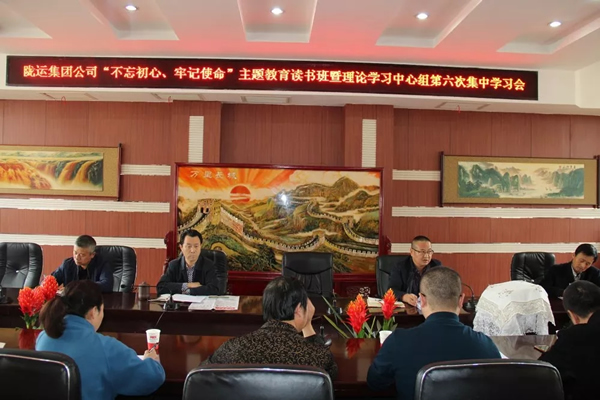 隴運(yùn)集團(tuán)公司黨委召開(kāi)“不忘初心、牢記使命”主題教育讀書班暨理論學(xué)習(xí)中心組第六次集中學(xué)習(xí)（擴(kuò)大）會(huì)議